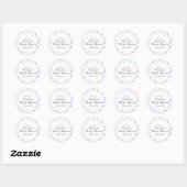 Baby Shower Confetti Bedank Favoriet Ronde Sticker (Vel)