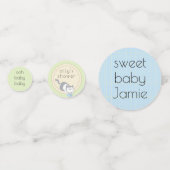 Baby shower Confetti bouwt een bibliotheek/blauw (Voorkanten)