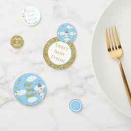 Baby shower Confetti Castle in de lucht