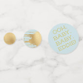 Baby shower Confetti Classic Blue N Gold (Achterkanten)