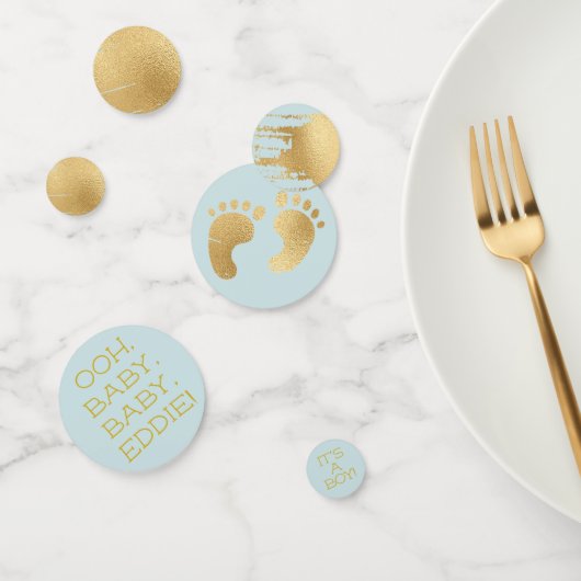Baby shower Confetti Classic Blue N Gold (Groep)