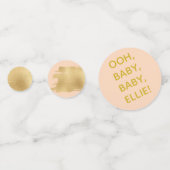 Baby shower Confetti Classic Roze N Gold (Achterkanten)