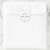 Baby shower Confetti Dank u voor uw steun Ronde Sticker (Tas)