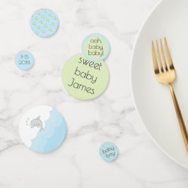 Baby shower Confetti Dolphins Blue en Green