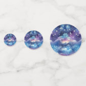 Baby Shower Confetti - Dreamy Night Sky Clouds (Voorkanten)