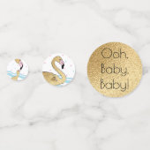 Baby shower Confetti Gold mama N Baby Flamingo (Voorkanten)