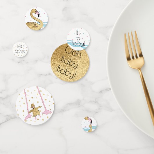 Baby shower Confetti Gold mama N Baby Flamingo (Groep)