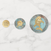 Baby shower Confetti Gold mammie in Baby Dolphins (Voorkanten)