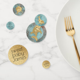 Baby shower Confetti Gold mammie in Baby Dolphins