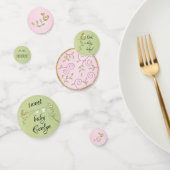 Baby shower Confetti goudroze vogels (Groep)