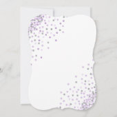 Baby shower Confetti Invitation Lavendel & Silver Kaart (Achterkant)