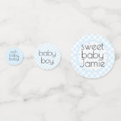Baby shower Confetti Snips en Snails Blue N Grijs (Voorkanten)