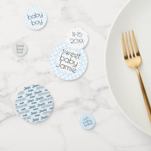 Baby shower Confetti Snips en Snails Blue N Grijs (Groep)