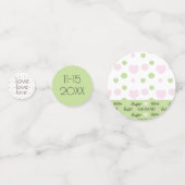 Baby shower Confetti Sugar en Spice Pink N Groen (Achterkanten)