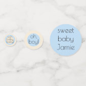 Baby shower Confetti Turtle Blue en Cream (Voorkanten)