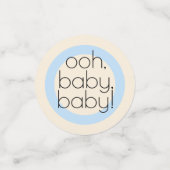 Baby shower Confetti Turtle Blue en Cream (Kleine voorkant)