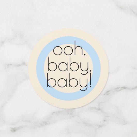 Baby shower Confetti Turtle Blue en Cream (Kleine voorkant)