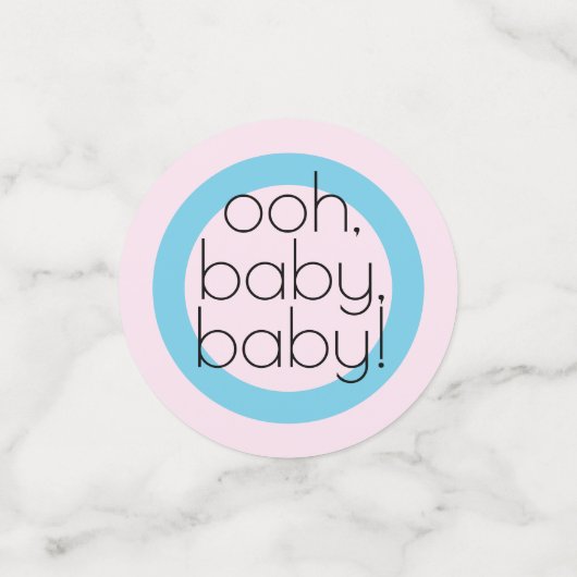 Baby shower Confetti Turtle roze en Turquoise (Kleine voorkant)