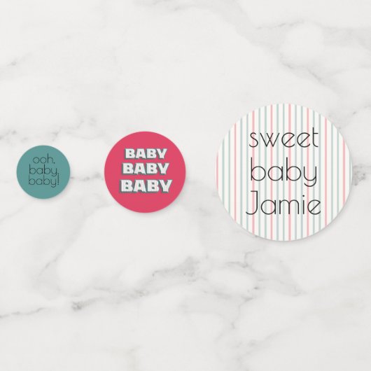 Baby shower Confetti Watermeloen (Voorkanten)