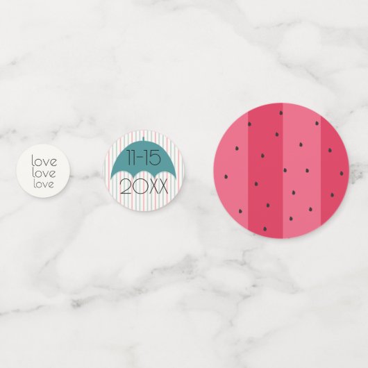 Baby shower Confetti Watermeloen (Achterkanten)