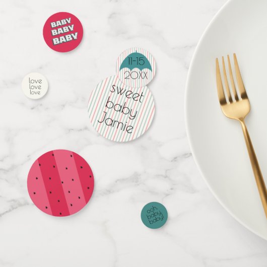Baby shower Confetti Watermeloen (Groep)