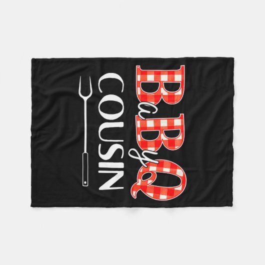 Baby Shower Cousin Bbq Party Cute Matching Family  Fleece Deken (Voorkant (Horizontaal))