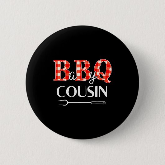 Baby Shower Cousin Bbq Party Cute Matching Family  Ronde Button 5,7 Cm (Voorkant)