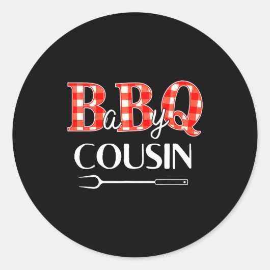 Baby Shower Cousin Bbq Party Cute Matching Family  Ronde Sticker (Voorkant)