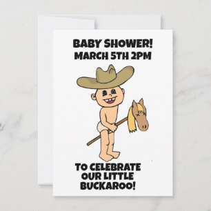BABY SHOWER cowboy Aangepaste UITNODIGINGEN