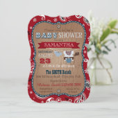 Baby shower Cowboy Bandanna Jumper Kaart (Staand voorkant)