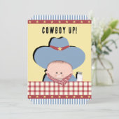 Baby shower Cowboy Kaart (Staand voorkant)