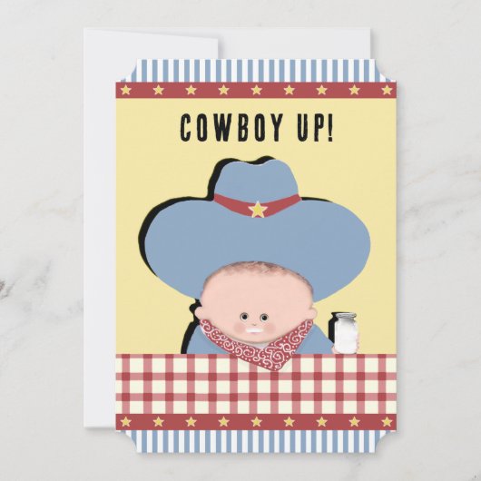 Baby shower Cowboy Kaart (Voorkant)