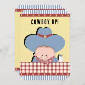 Baby shower Cowboy Kaart (Voorkant / Achterkant)