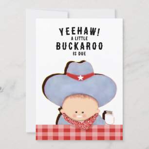 Baby shower Cowboy Western Kaart