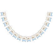 Baby shower Cream/Blue Mobile, Swallowtail Banner (Alle)