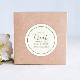 Baby shower Cream Treat Custom Ronde Sticker