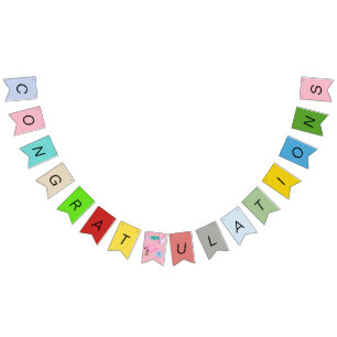 Baby Shower Creatuur en Vlinders Felicitaties Vlaggetjes