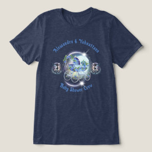 Baby Shower Crew Whimsical Blueberry Kinderwagen  Tri-Blend Shirt