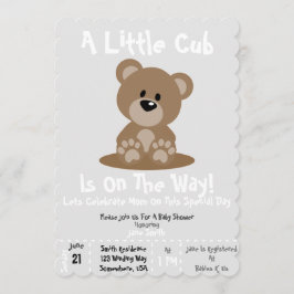 baby shower Cub nodigt uit! Kaart