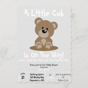 baby shower Cub nodigt uit! Kaart