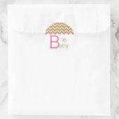 Baby shower Cupcake Topper/Sticker Ronde Sticker (Tas)