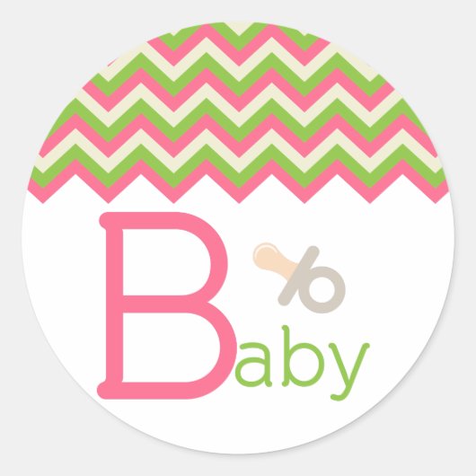 Baby shower Cupcake Topper/Sticker Ronde Sticker (Voorkant)