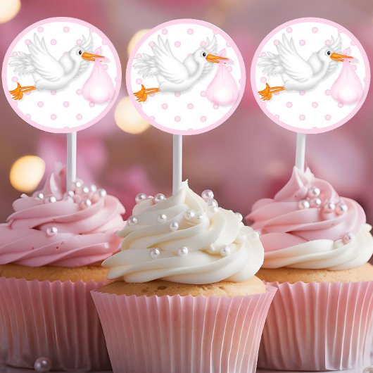 Baby shower Cupcake Toppers Stickers