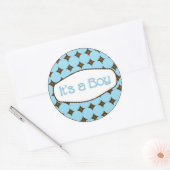 Baby shower Cupcake Toppers Stickers Het is een Jo (Envelop)