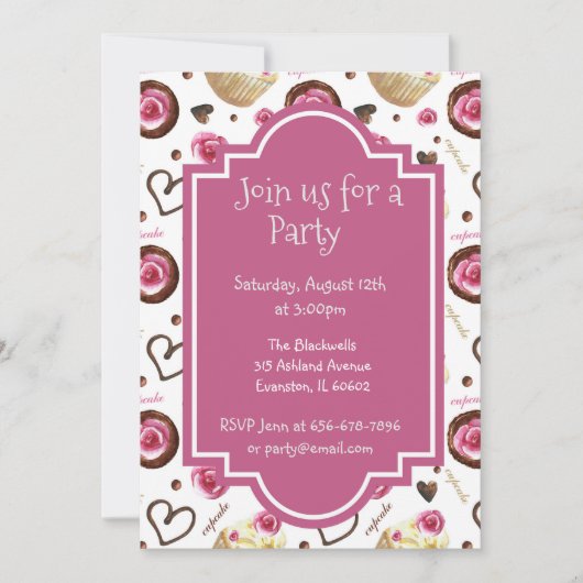 baby shower cupcakes kaart (Voorkant)