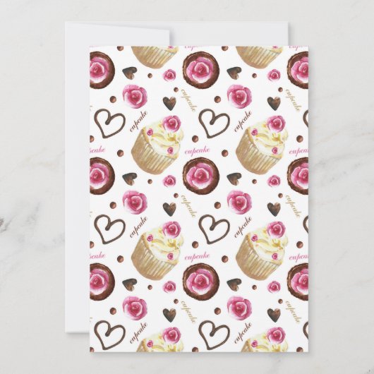 baby shower cupcakes kaart (Achterkant)