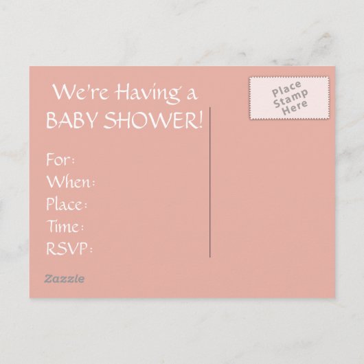 Baby shower - Cupcakes Post Kaart (Achterkant)