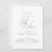 Baby Shower | Cursief script Kaart (Voorkant)