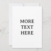  BABY SHOWER CUSTOM PHOTO INVITATIONS KAART (Achterkant)