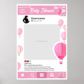 Baby shower Custom Selfie Lijst Globos Aeroestatis Poster (Voorkant)